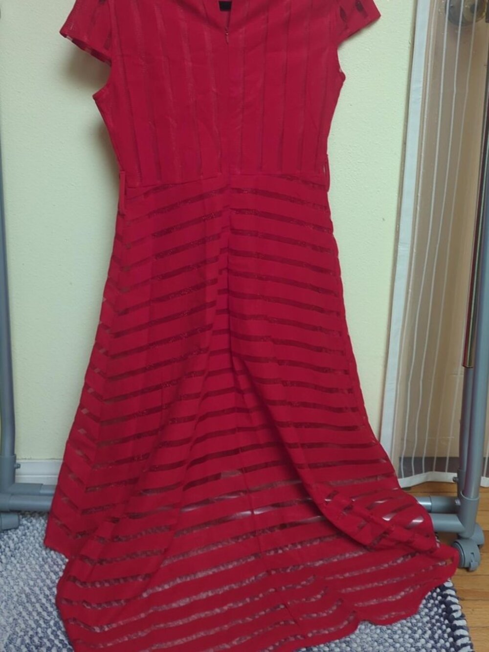 Mesh Stripe High-Low Party